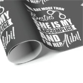 Papier Cadeau Meilleures copines Bachelorette Besties Accompliss (Coin rond)