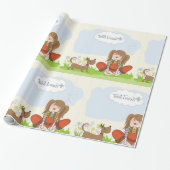 Papier Cadeau Meilleurs amis Fille Et Chien (Déroulé)