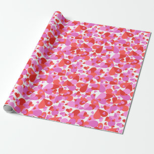 Papier Cadeau Mélange Coeurs Confetti