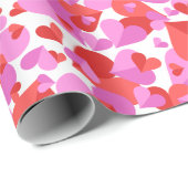 Papier Cadeau Mélange Coeurs Confetti (Coin rond)