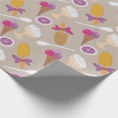 Papier Cadeau Mélange De Motif De Crème De Glace (Coin)