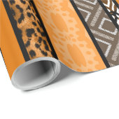 Papier Cadeau Mélange de Motifs tribaux (Coin rond)