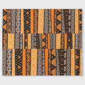 Papier Cadeau Mélange de Motifs tribaux (Plat)