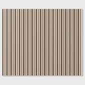 Papier Cadeau Mélange de rayures espresso (Plat)