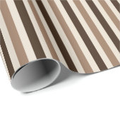 Papier Cadeau Mélange de rayures espresso (Coin rond)