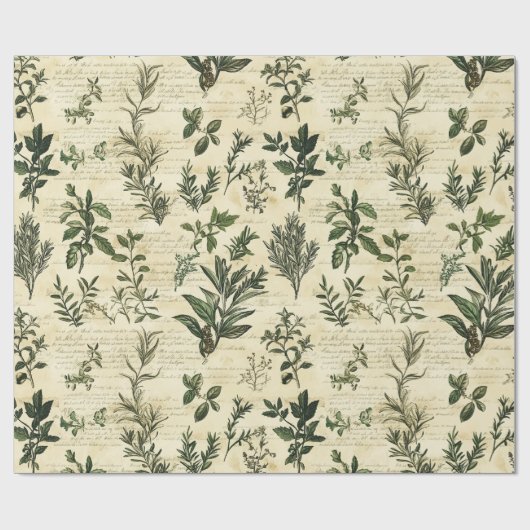 Papier Cadeau Mélange d'herbes (Plat)