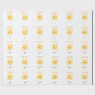 Papier Cadeau Mélange jaune soleil illustration valentines jour