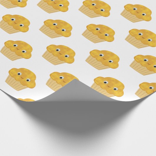 Papier Cadeau Mélange Muffin De Maïs De Carton Sur Papier Blanc (Coin)