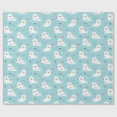 Papier Cadeau Mélange Seals sur bleu clair