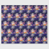 Papier Cadeau Mélangeur de Tourne-disque de chat DJ (Plat)