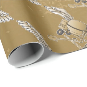 Papier Cadeau Mélangeur en béton beige