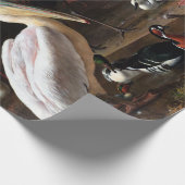 Papier Cadeau Melchior d'Hondécoeter La Plume Flottante (Coin)