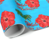 Papier Cadeau Mele Kalikimaka (Coin rond)