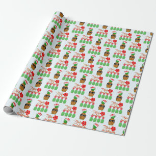 Papier Cadeau Mele Kalikimaka Hawaiian Pineappy Joyeux Noël