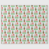 Papier Cadeau Mele Kalikimaka Hawaiian Pineappy Joyeux Noël (Plat)