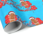 Papier Cadeau Mele Kalikimaka Tiki (Coin rond)