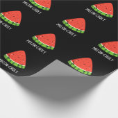 Papier Cadeau Melon-choly Funny Sad Watermelon Pun Dark BG (Coin)