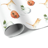 Papier Cadeau Melting Between Pumkins (Coin rond)