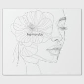 Papier Cadeau MemoryUs – Design Élégant Minimalist (Plat)