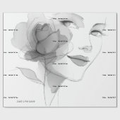 Papier cadeau MemoryUs – modèle Just Like Love (Plat)