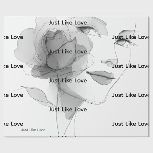 Papier cadeau MemoryUs – modèle Just Like Love (Plat)