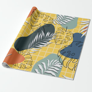 Papier Cadeau Memphis été sans soudure motif, formes abstraites