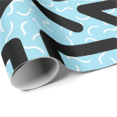 Papier Cadeau Memphis Labyrinth (Coin rond)