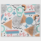 Papier Cadeau Memphis Motif des années 90 (Plat)