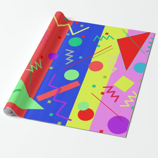 Papier Cadeau Memphis numéro 66 (Déroulé)
