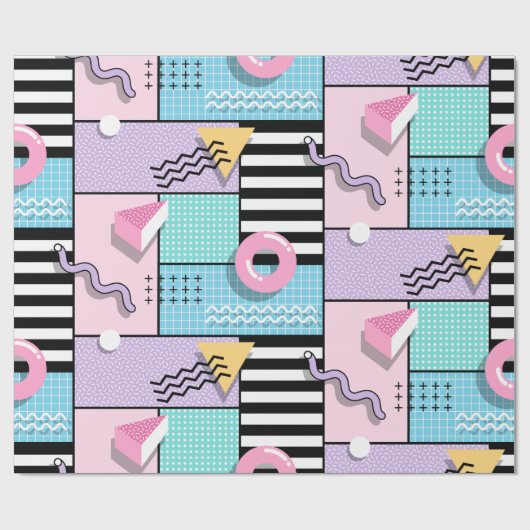 Papier Cadeau Memphis Party (Plat)