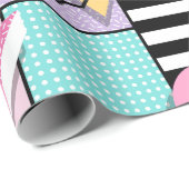 Papier Cadeau Memphis Party (Coin rond)