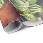 Papier Cadeau Ménagerie de jardin végétal (Coin rond)