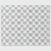 Papier Cadeau Menorah de Hanouka (Plat)