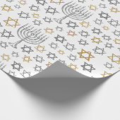 Papier Cadeau Menorah de Hanoukka (Coin)