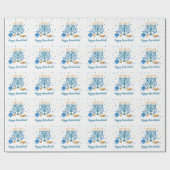 Papier Cadeau Menorah Hanoukka (Plat)