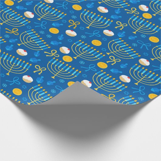 Papier Cadeau Menorah Hanoukka (Coin)