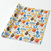 Papier Cadeau Menorah pour Hanukkah (Déroulé)