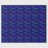 Papier Cadeau Mensch ! - Mots colorés/judaïsme (Plat)