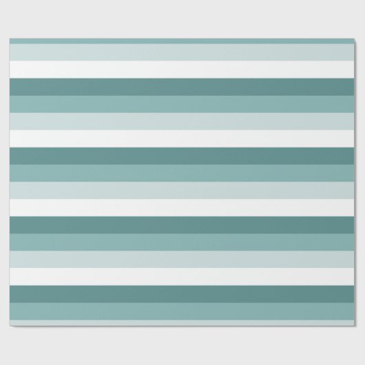 Papier Cadeau Menthe, Grandes vertes et blanches (Plat)