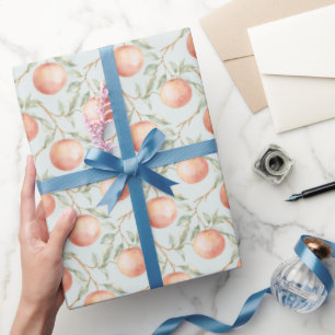 Papier Cadeau Menthe Pêche Pamplemousse Anniversaire