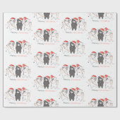 Papier Cadeau Meowny Christmas chats mignons (Plat)