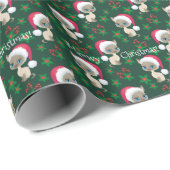 Papier Cadeau Meowy Christmas Cute Kitten Wrapper Paper 2e (Coin rond)