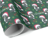 Papier Cadeau Meowy Noël Cute Kitten Wrapping Papier 2 (Coin rond)