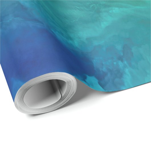 Papier Cadeau mer caspienne (Coin rond)