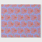 Papier Cadeau Mer corail sable dollar thème côtier (Plat)