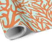 Papier Cadeau Mer de corail rouge Océan vert Côte (Coin rond)