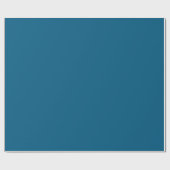 Papier Cadeau Mer de mer Egée bleu couleur solide Imprimer (Plat)