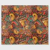 Papier Cadeau Mer de Paisley (Plat)