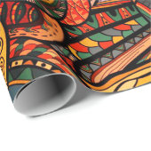 Papier Cadeau Mer de Paisley (Coin rond)