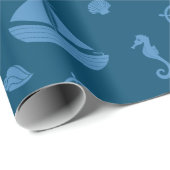 Papier Cadeau Mer et Nautique (Coin rond)